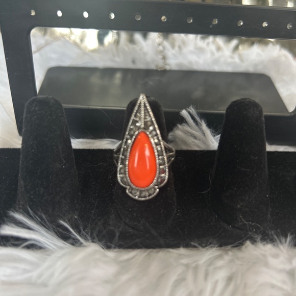 Coral ring,necklace and ring set - Picture 4 of 4